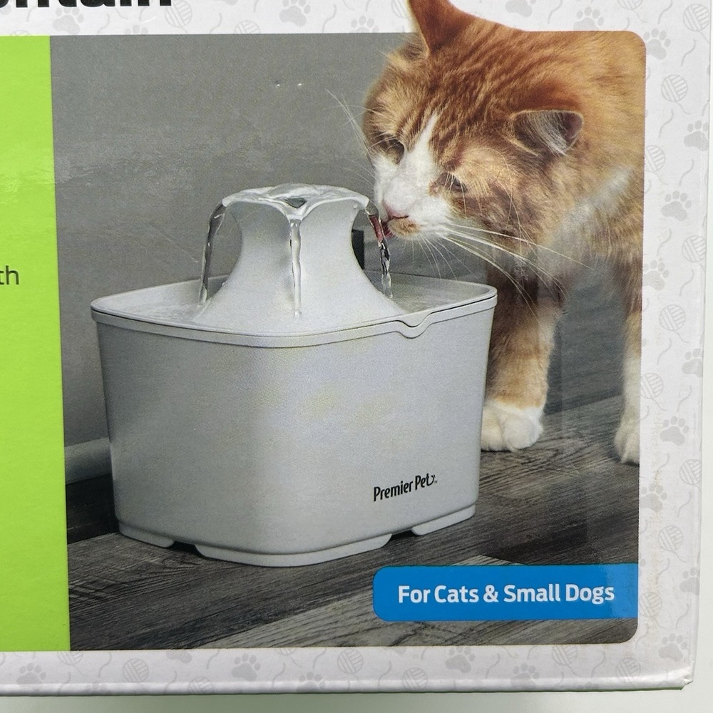 Premier Pet Automatic Water Fountain System For Cats & Small Dogs 60 oz - Picture 2 of 5